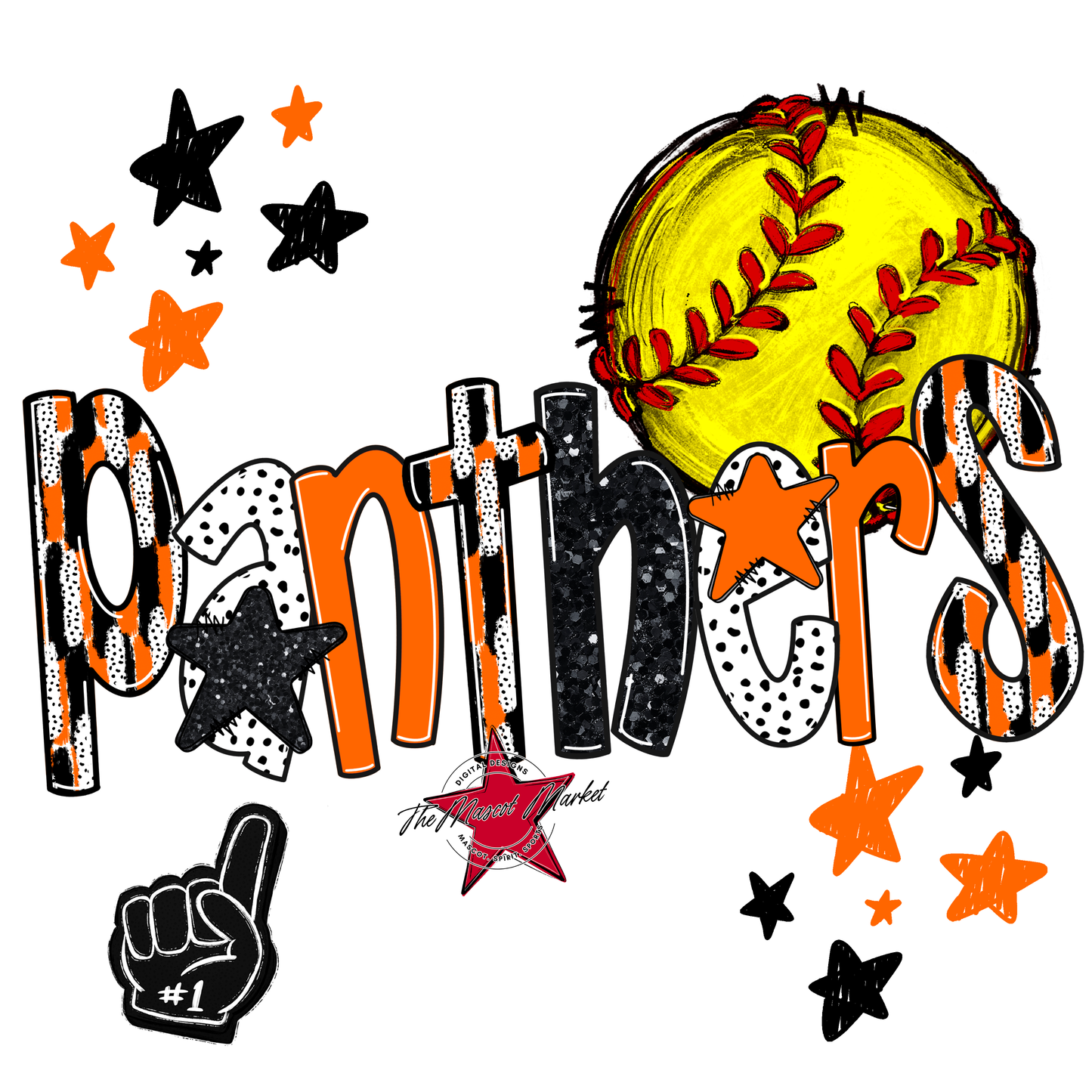 Panthers Softball Scrape-Orange