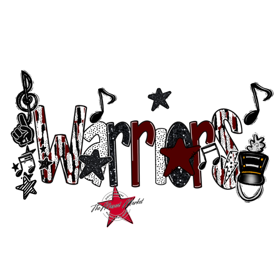 Warriors Band Scrape-Maroon