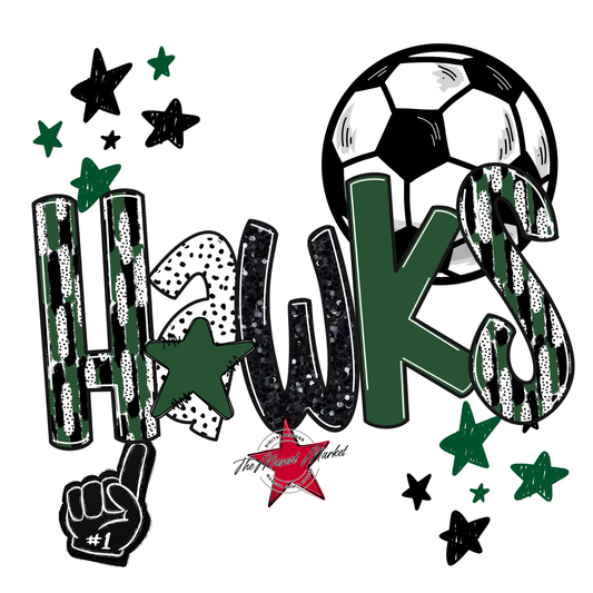 Hawks Soccer Scrape-Green