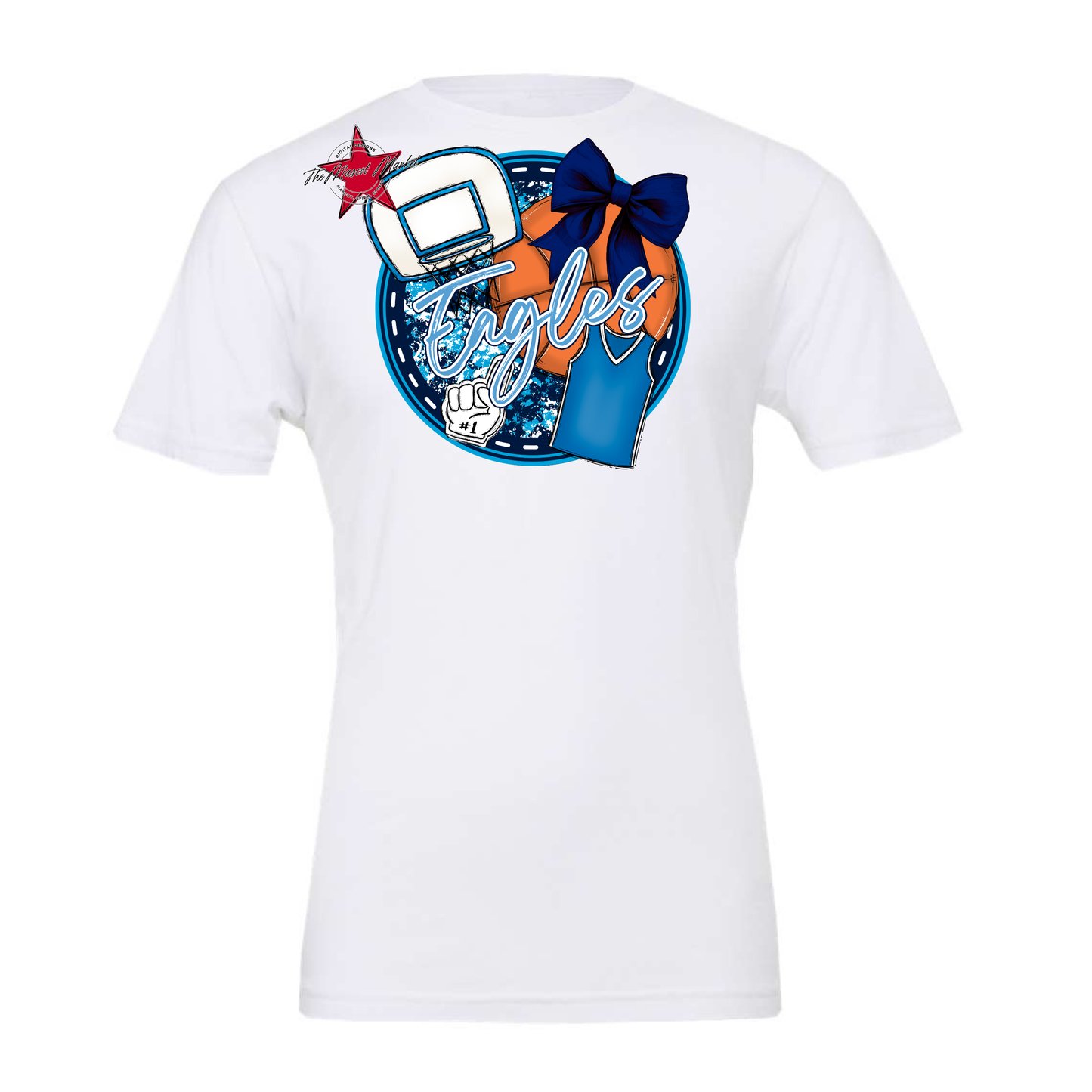 Eagles Circle Basketball Design-Navy-Carolina Blue