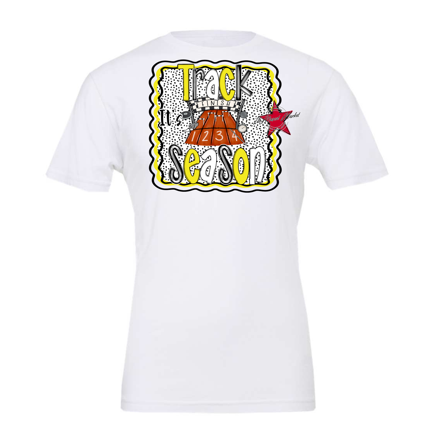 It's Track Season Dot Design-Bright Yellow