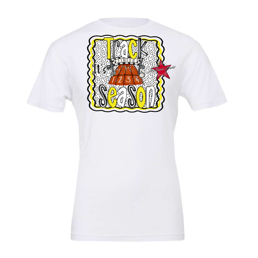 It's Track Season Dot Design-Bright Yellow