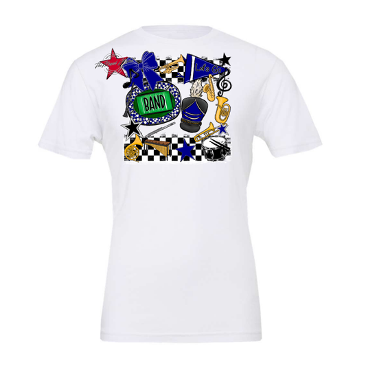 Band Checkers Spirit Design-Blue