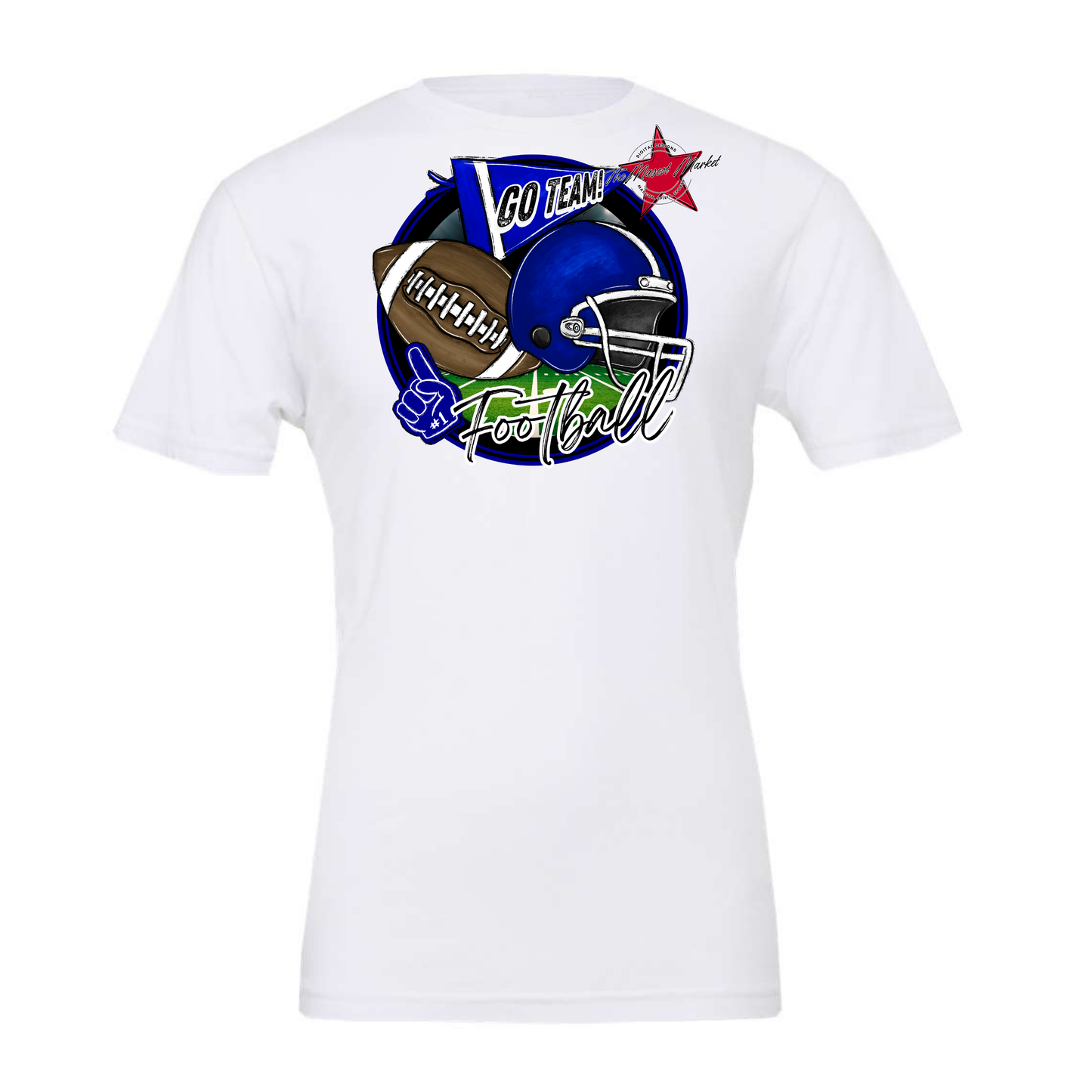 Football Circle Design-Royal Blue