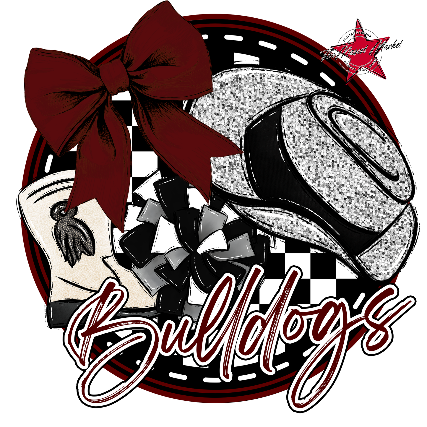 Bulldogs Circle Drillteam Design-Maroon