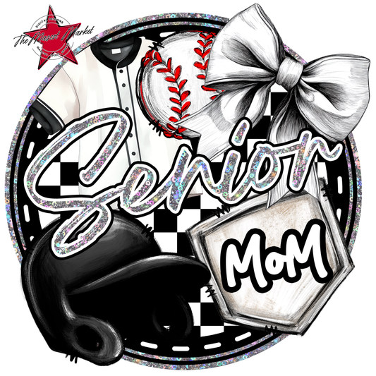 Senior Baseball Mom Design-Silver