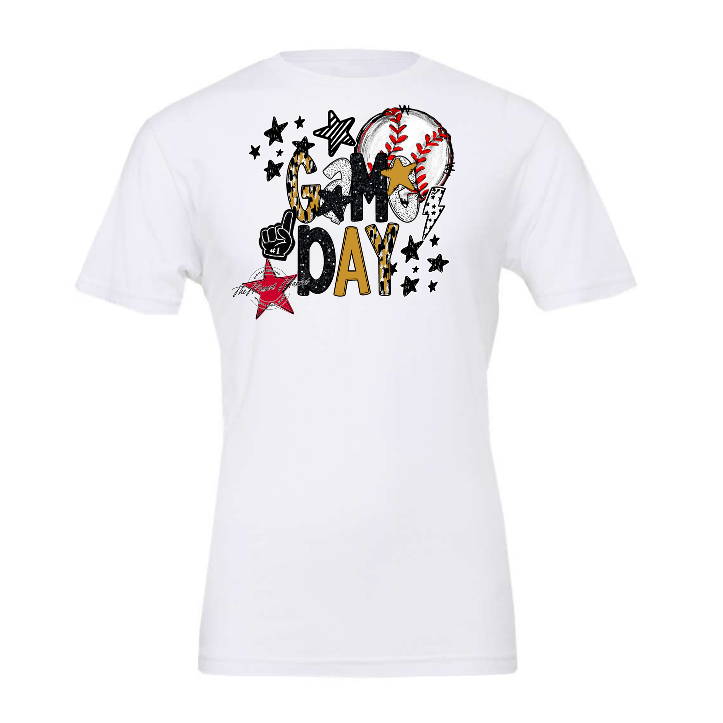 Baseball Game Day Scrape-Gold
