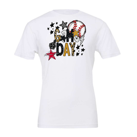 Baseball Game Day Scrape-Gold