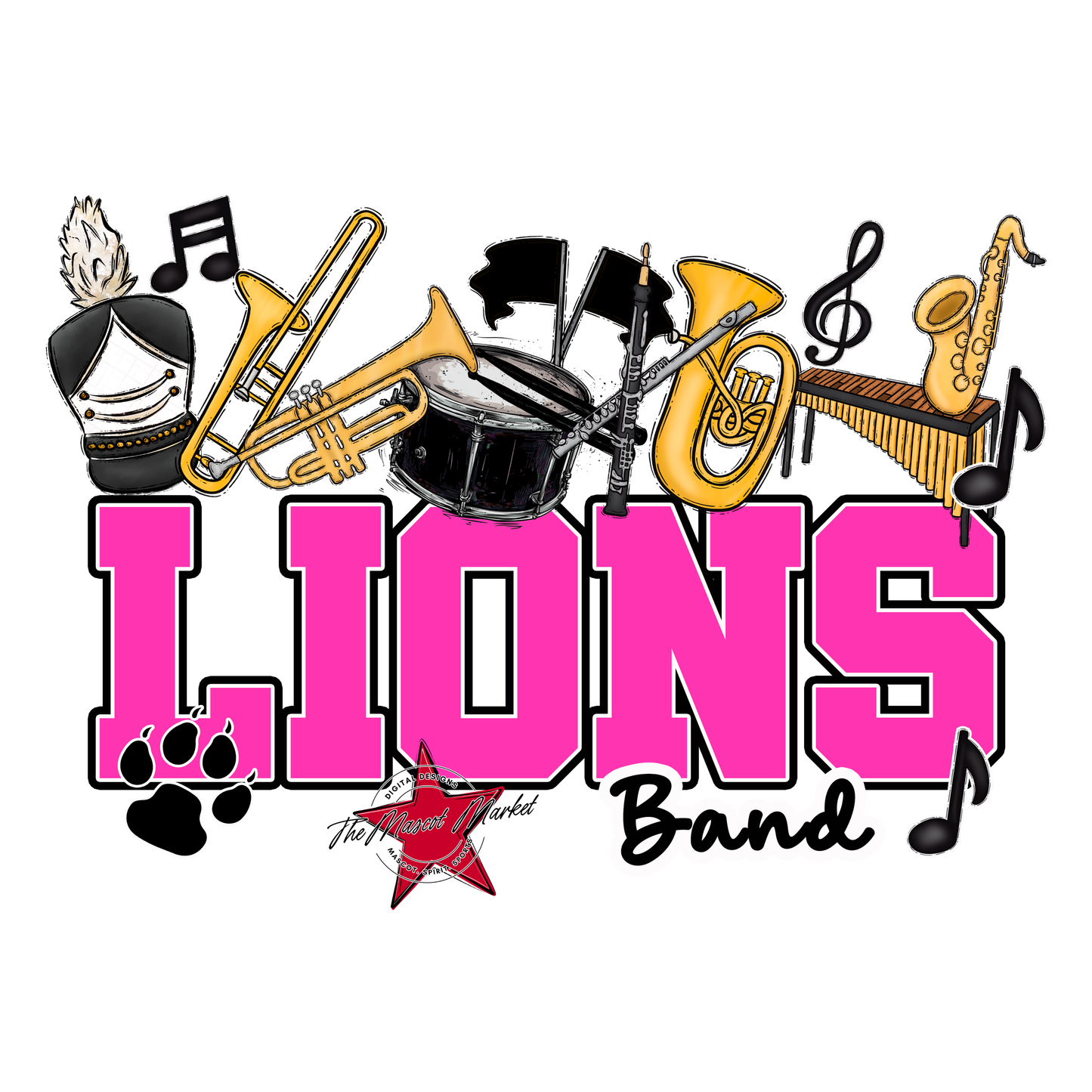 Lions Varsity Band-Pink