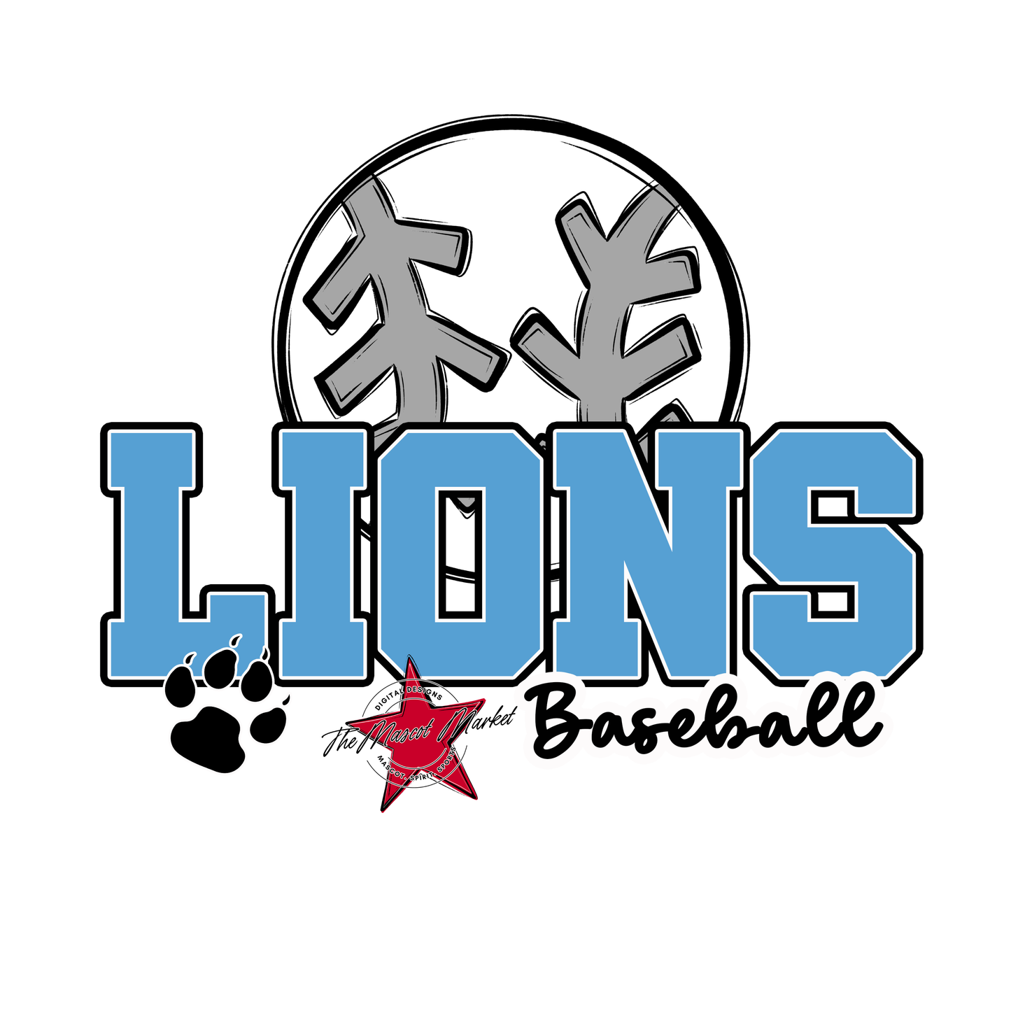 Lions Varsity Baseball-Carolina Blue