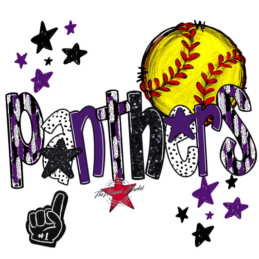 Panthers Softball Scrape-Purple