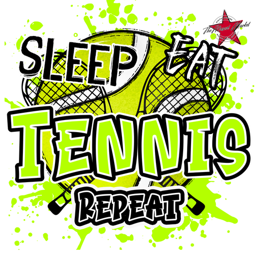 Eat Sleep Tennis Repeat-Neon