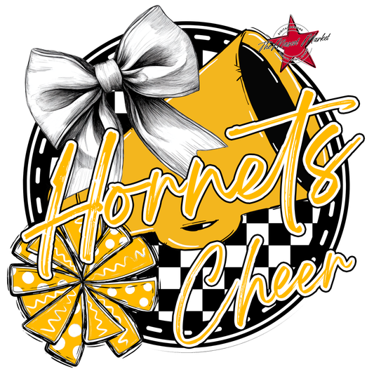 Hornets Circle Cheer Design-Yellow