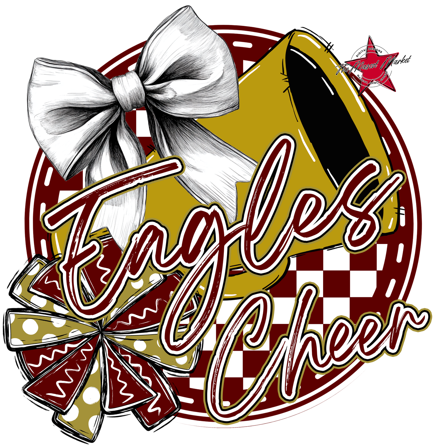 Eagles Circle Cheer Design-Maroon-Gold