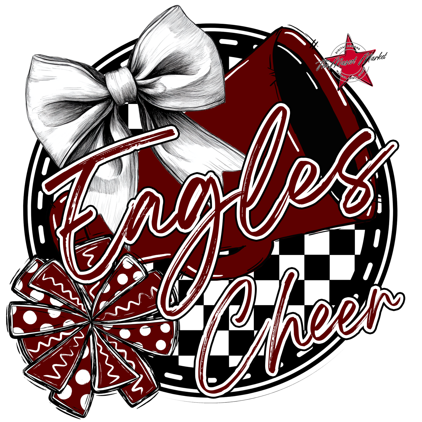 Eagles Circle Cheer Design-Maroon