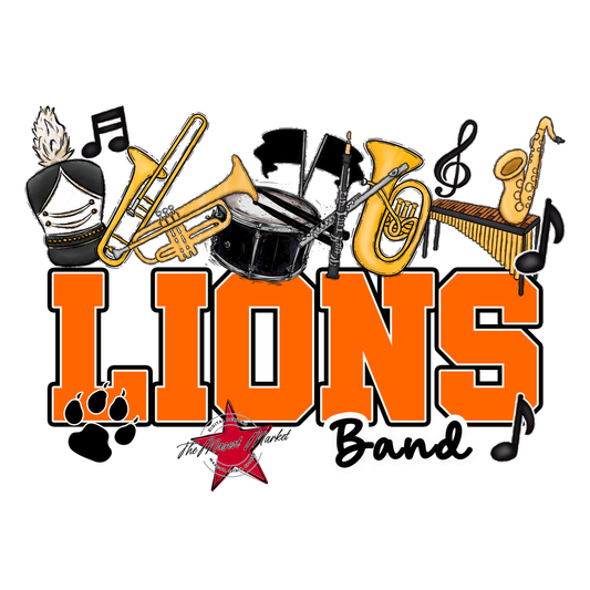 Lions Varsity Band-Orange
