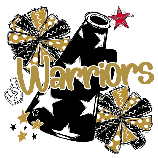 Warriors Alpha Megaphone Design-Gold