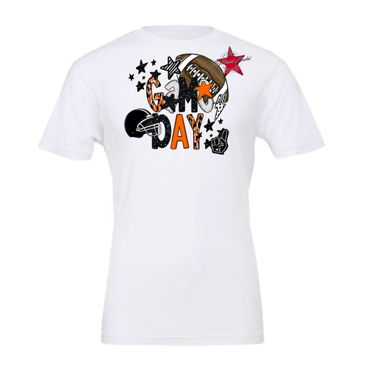 Football Game Day Scrape-Orange