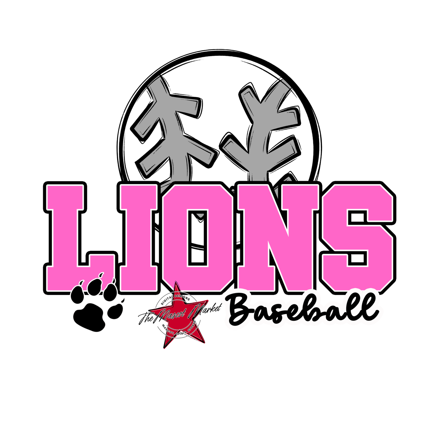 Lions Varsity Baseball-Baby Pink