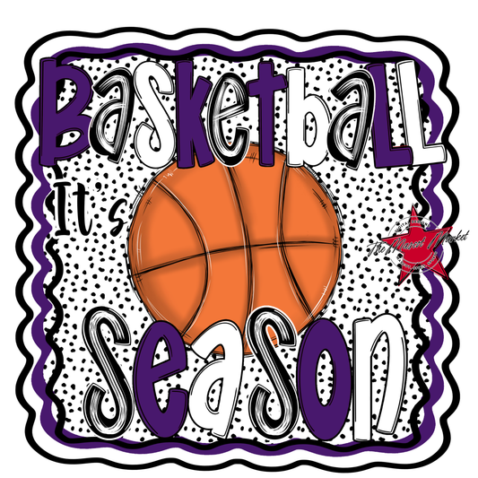 It's Basketball Season Design-Purple