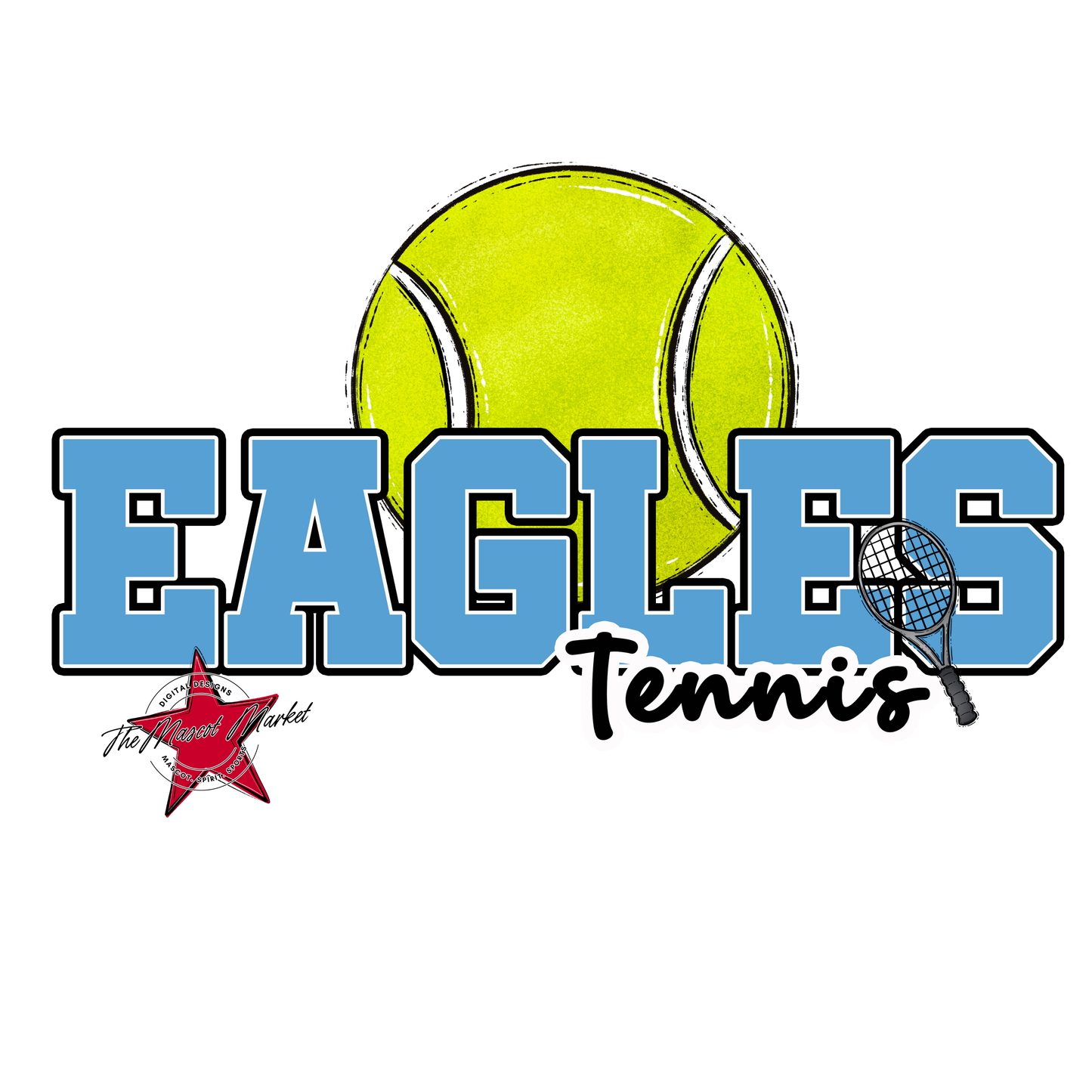 Eagles Varsity Tennis Design-Carolina Blue