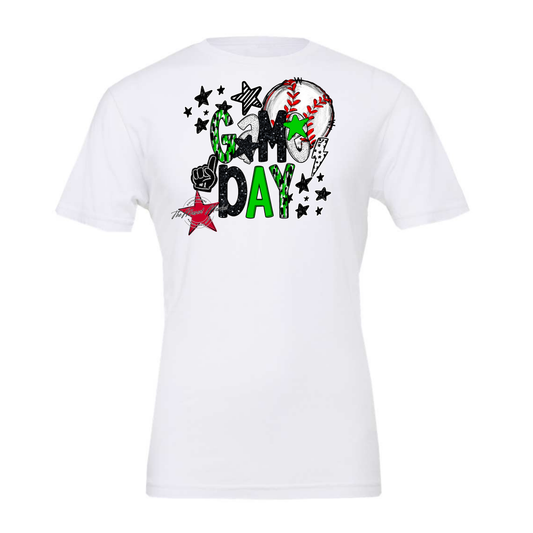 Baseball Game Day Scrape-Bright Green