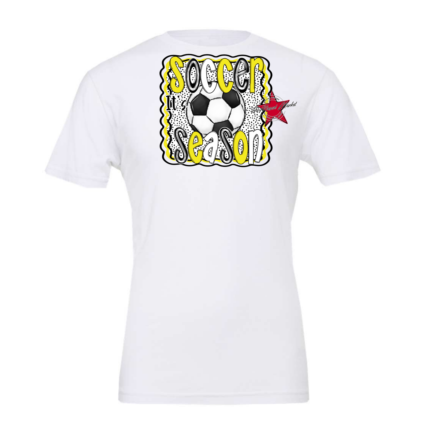 It's Soccer Season Dot Design-Bright Yellow
