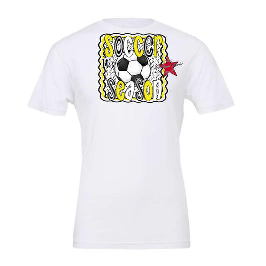 It's Soccer Season Dot Design-Bright Yellow