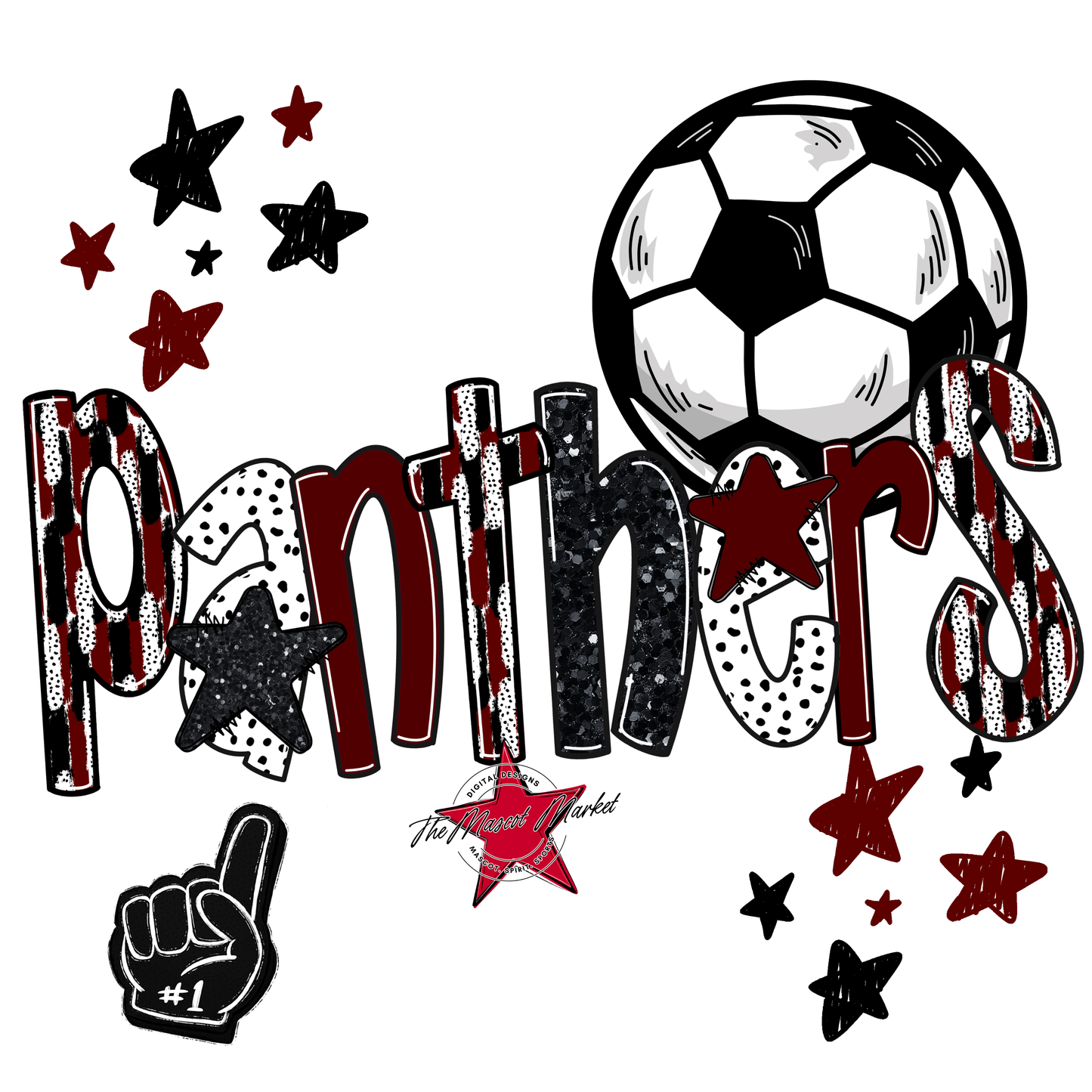Panthers Soccer Scrape-Maroon