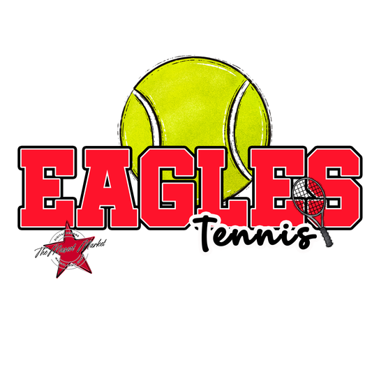 Eagles Varsity Tennis Design-Bright Red