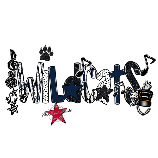 Wildcats Band Scrape-Navy