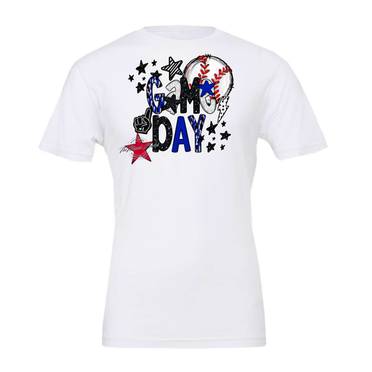 Baseball Game Day Scrape-Blue