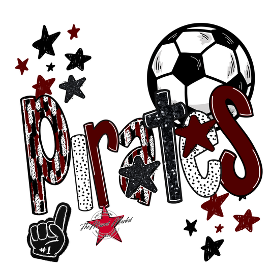 Pirates Soccer Scrape-Maroon