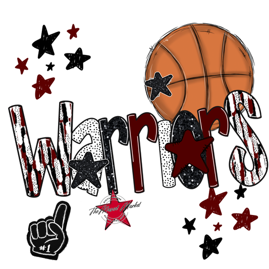 Warriors Basketball Scrape-Maroon