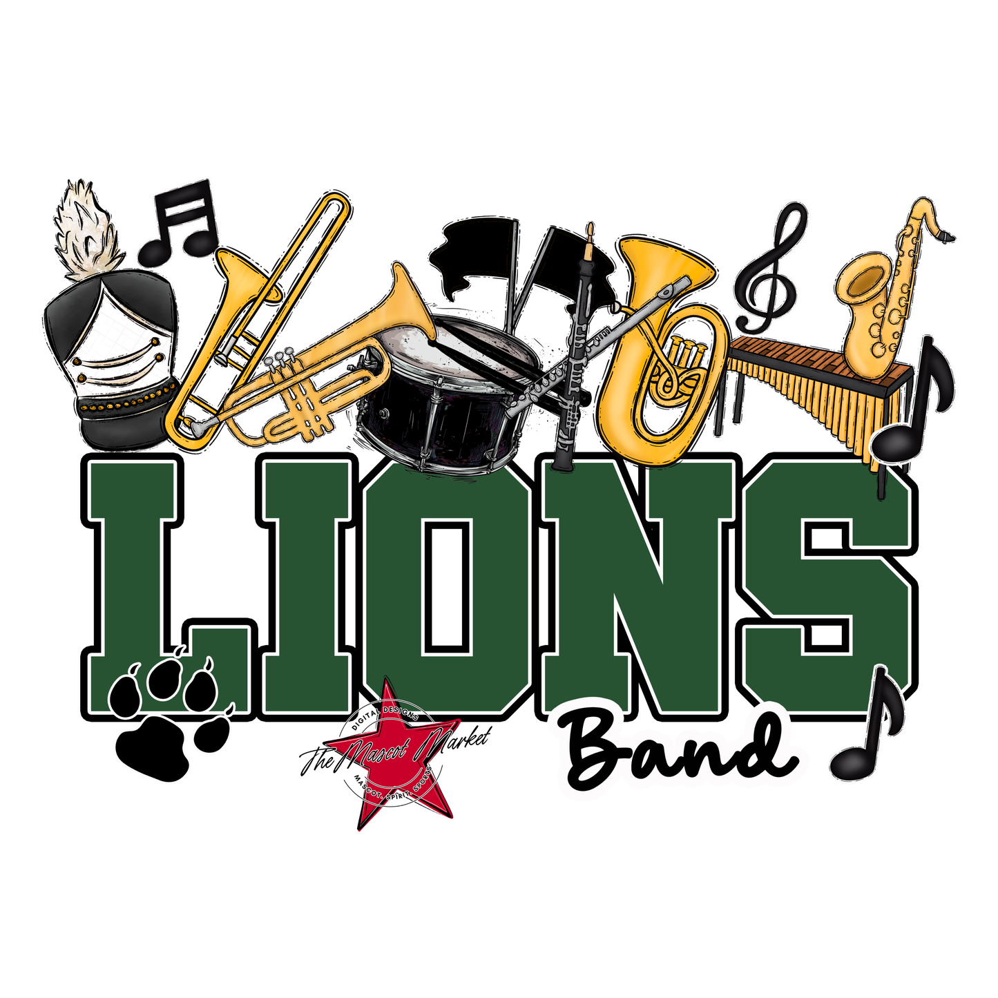 Lions Varsity Band-Green