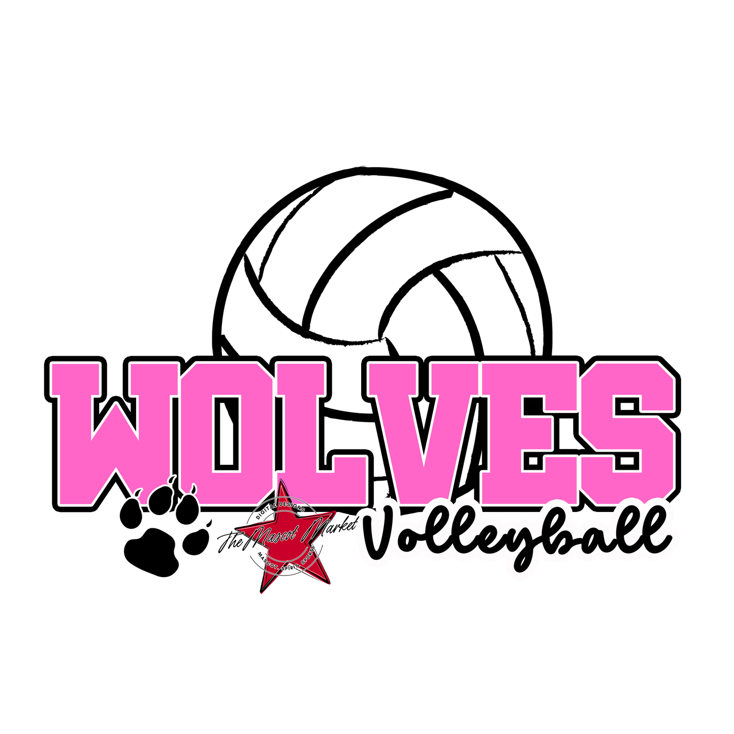 Wolves Varsity Volleyball-Baby Pink