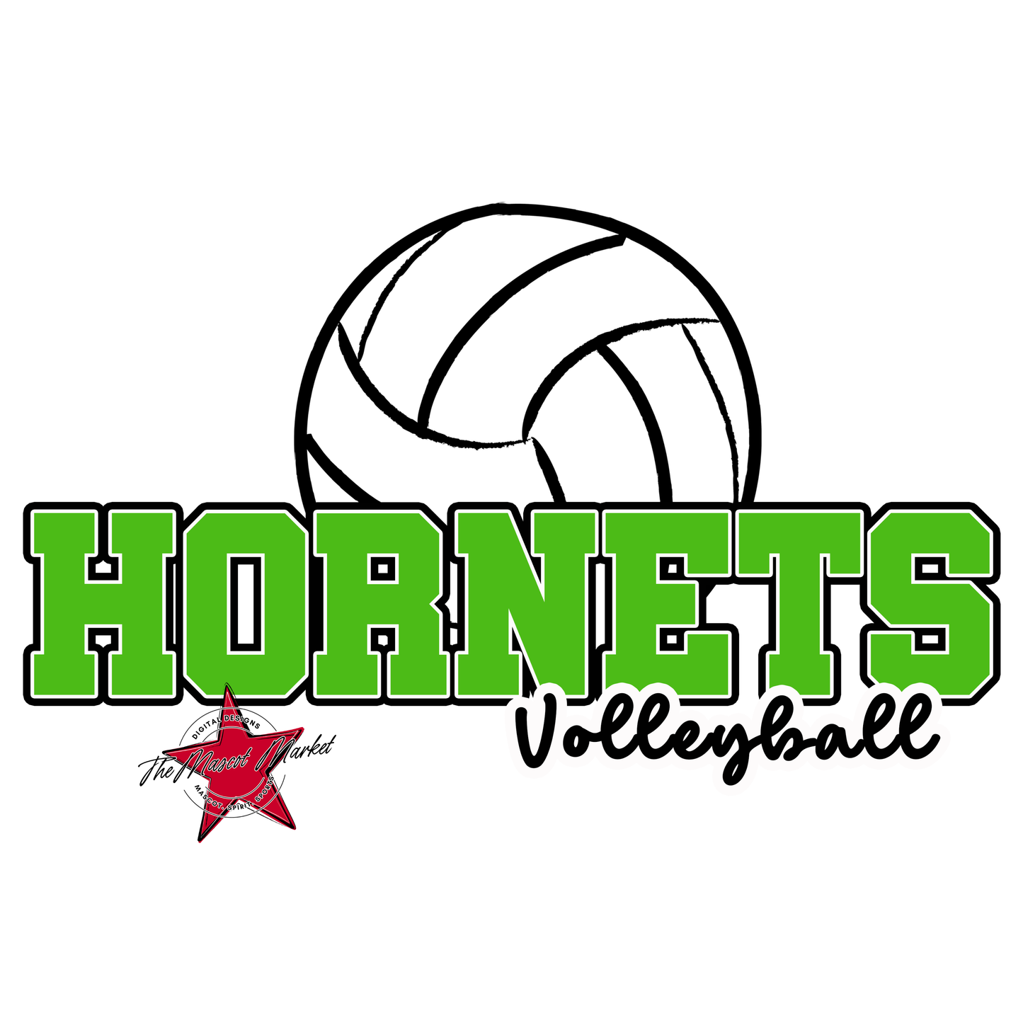 Hornets Varsity Volleyball-Bright Green