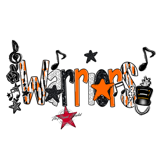 Warriors Band Scrape-Orange