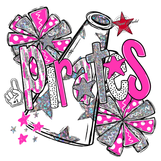 Pirates Cheer Megaphone Scrape-Pink