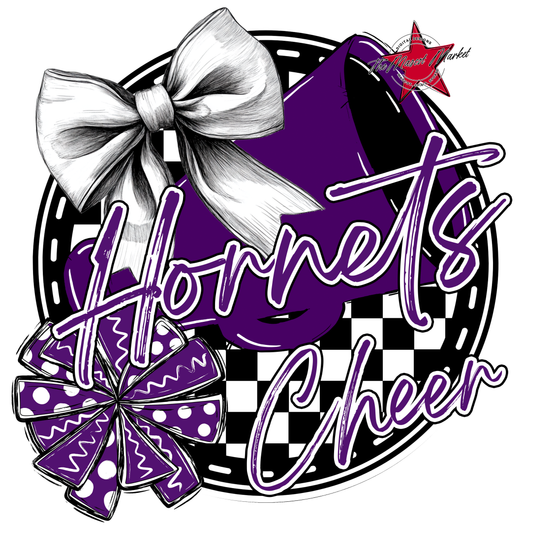 Hornets Circle Cheer Design-Purple