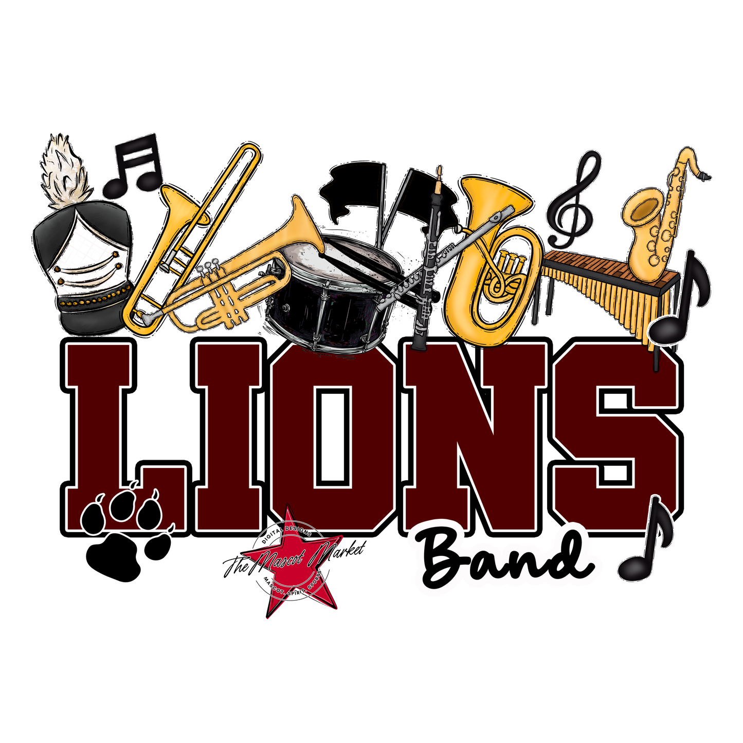 Lions Varsity Band-Maroon
