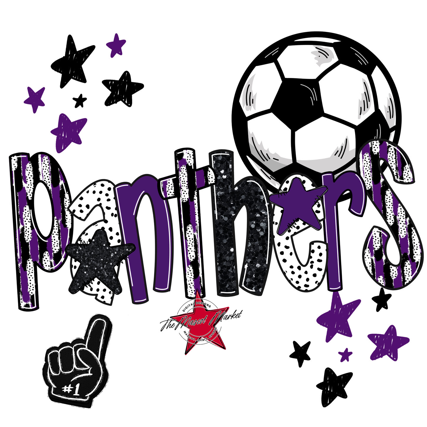 Panthers Soccer Scrape-Purple