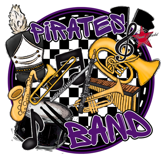 Pirates Circle Band Design-Purple