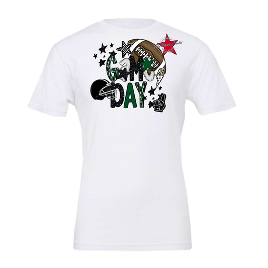 Football Game Day Scrape-Green