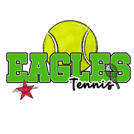 Eagles Varsity Tennis Design-Bright Green
