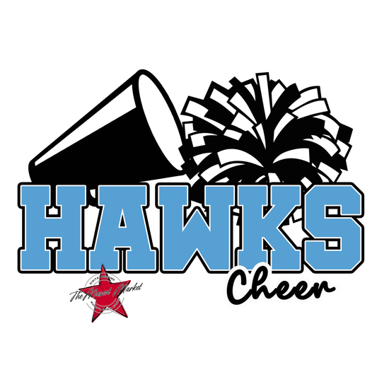 Hawks Varsity Cheer-Carolina Blue