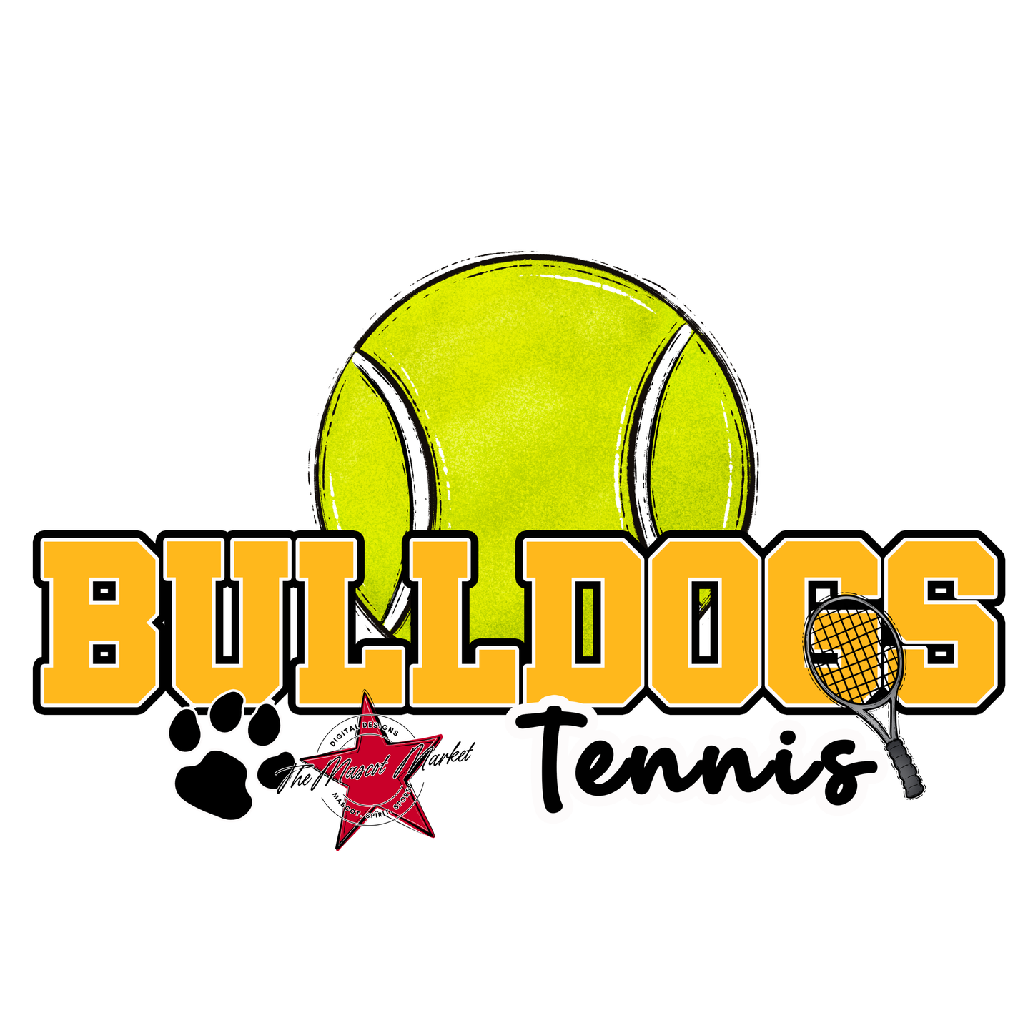 Bulldogs Varsity Tennis-Yellow