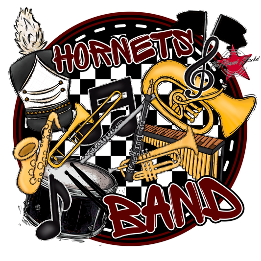 Hornets Circle Band Design-Maroon