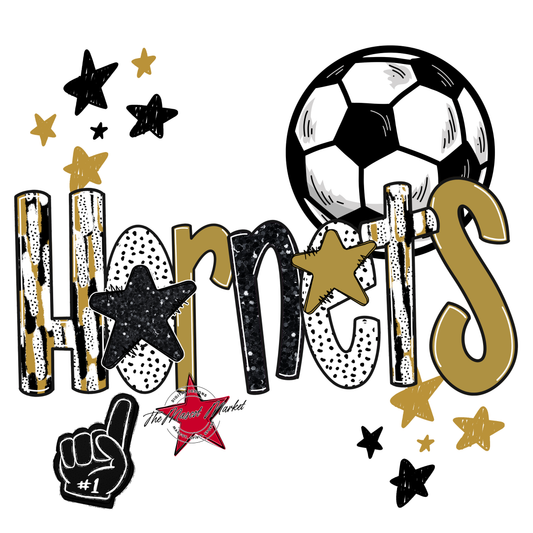 Hornets Soccer Scrape-Gold