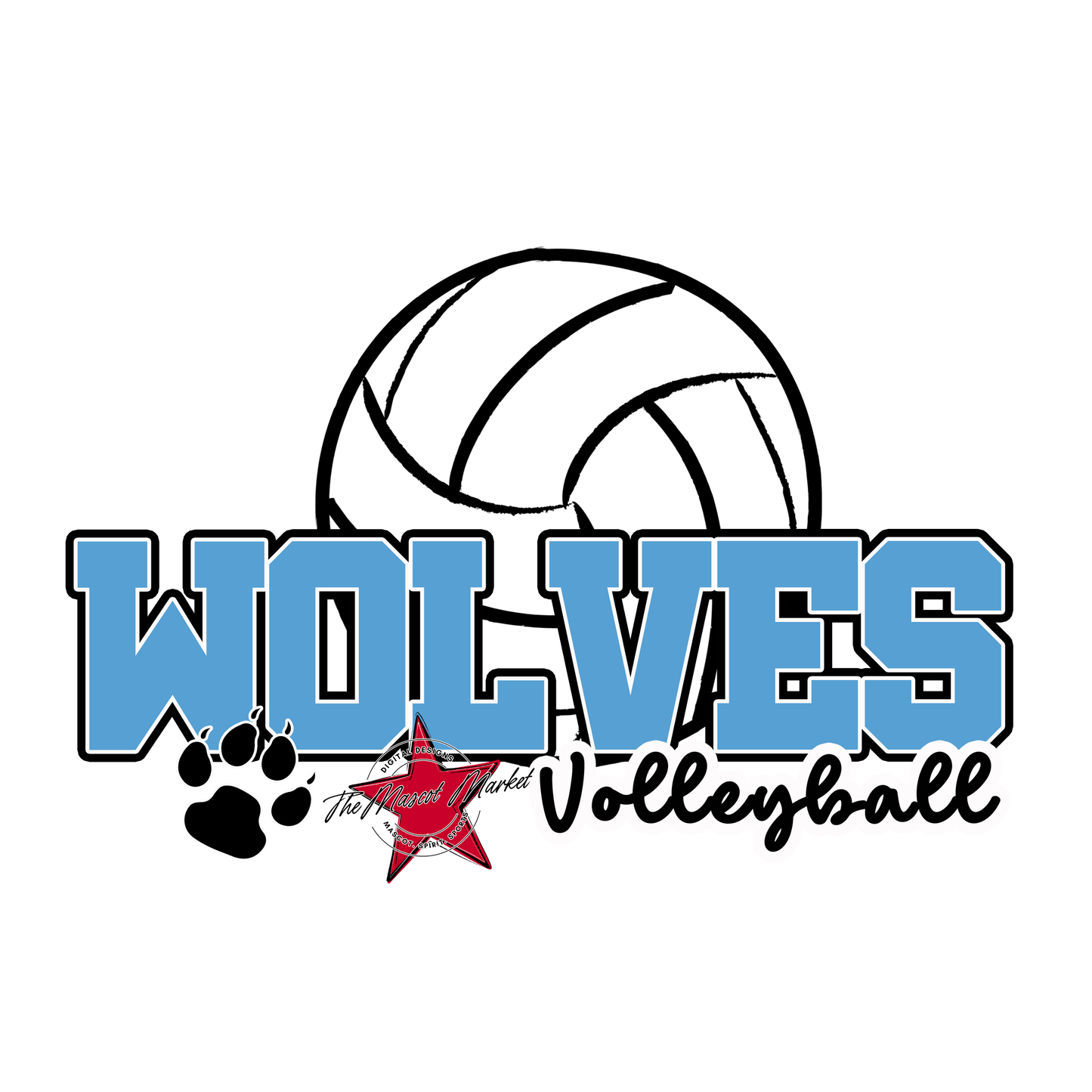 Wolves Varsity Volleyball-Carolina Blue